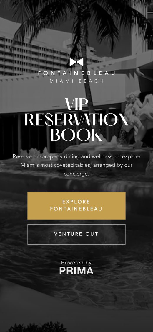 The Fontainebleau's own PRIMA page